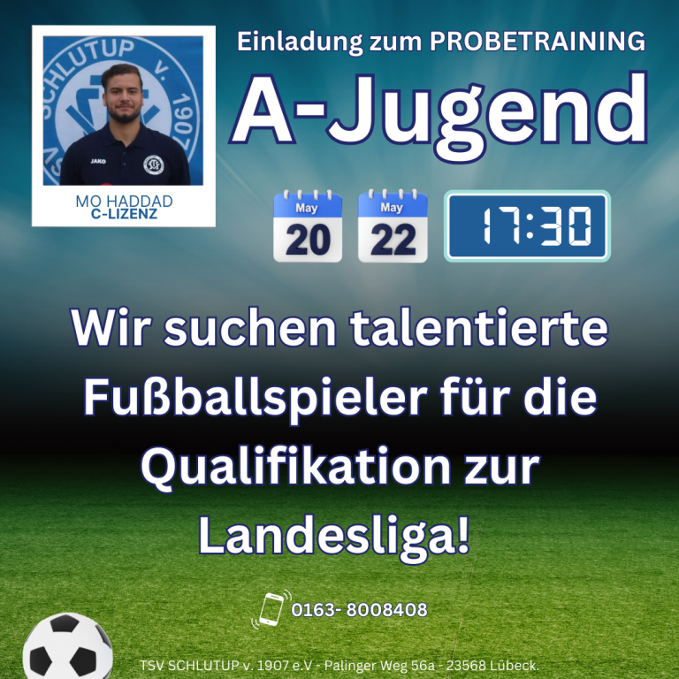Probetraining A Jugend Landesliga
