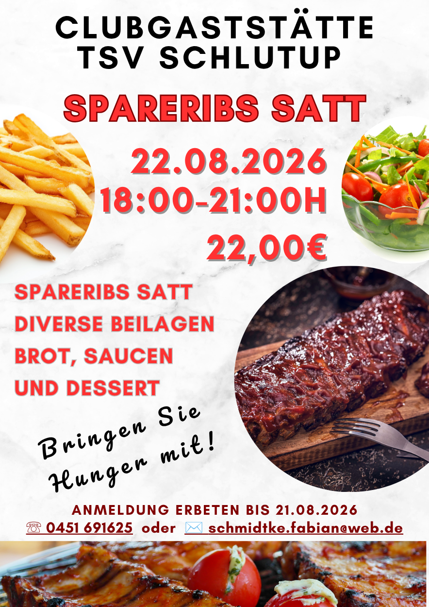 Gaststätte Essen Spareribs A4